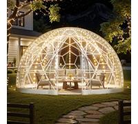 VEVOR Tenda a Cupola Igloo da Giardino Trasparente 2,9 x 1,7 m, Tenda Igloo da Giardino Trasparente per ca. 2-4 Persone con Finestre, per Esterni, Campeggio, Cortile, Feste, Eventi all'Aperto