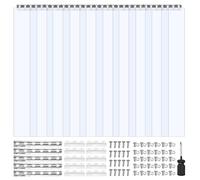 VEVOR Tenda a Strisce in Plastica 152,4x213,4 cm, Tenda a Lamelle Trasparente, 10 Strisce in Plastica per Porte, Spessore 2 mm, per Porte per Celle Frigorifere, Frigoriferi per Supermercati