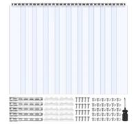 VEVOR Tenda a Strisce in Plastica Spessore 2mm, Altezza 2,1m, 10 Strisce di Tenda Larghezza 1,5 m per Isolamento per Congelatori Magazzini Garage, Tenda in Plastica Superficie Liscia