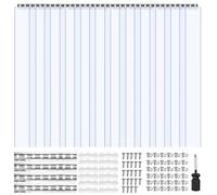VEVOR Tenda a Strisce in Plastica Trasparente, 183x244 cm, Tenda a Lamelle Trasparente, 12 Strisce in Plastica per Porta, Spessore 3 mm, per Porta di Cella Frigorifera, Magazzino, Supermercato