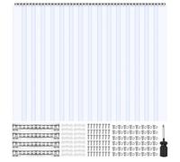 VEVOR Tenda a Strisce in Plastica, 244x244 cm, Tenda a Lamelle Trasparente, 12 Strisce in Plastica per Porta, Spessore 2 mm, per Porta di Cella Frigorifera, Magazzino, Supermercato, Uso Commerciale
