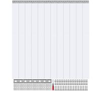 VEVOR Tenda a Strisce in Plastica Trasparente, 183x244 cm, Tenda a Lamelle Trasparente, 12 Strisce in Plastica per Porta, Spessore 3 mm, per Porta di Cella Frigorifera, Magazzino, Supermercato