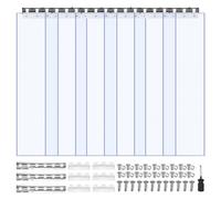 VEVOR Tenda a Strisce in Plastica, 97x213,4 cm, Tenda a Lamelle Trasparente, 6 Strisce in Plastica per Porta, Spessore 2 mm, per Porta Cella Frigorifera, Magazzino, Supermercato, Garage Commerciale