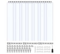 VEVOR Tenda a Strisce in Plastica Trasparente Altezza 2,1m, 7 Strisce di Tenda Larghezza 1 m per Isolamento per Congelatori Magazzini Garage Temperatura di Funzione tra -20℃ a 60℃
