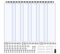 VEVOR Tenda a Strisce Trasparente, 0,9 x 2,1 m, Spessore di 2 mm, 6 Pezzi, per Congelatori e Refrigeratori, Strisce Lisce in Plastica Impermeabile per Porte di Magazzini, Congelatori e Garage