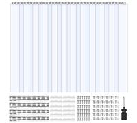 VEVOR Tenda a Strisce Trasparente, 2,1 x 1,8 m, 2 mm di Spessore, 12 Pezzi, per Congelatori e Refrigeratori, Strisce Lisce in Plastica Impermeabile per Porte di Magazzini, Congelatori e Garage