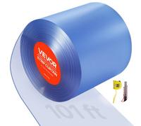 VEVOR Tenda a Strisce Trasparente, 30,8 m x 30,5 cm, Rotolo Sfuso di Strisce in Plastica per Porte, Strisce per Tende per Congelatori e Frigoriferi per Porte di Supermercati, Garage e Magazzini