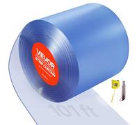 VEVOR Tenda a Strisce Trasparente, 30,8 m x 30,5 cm, Strisce per Porte in Plastica Termoisolanti, Rotolo Grande, Tenda Rinfrescante per Porte di Supermercati, Garage e Magazzini Congelatori