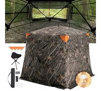 VEVOR Tenda da Caccia, per 4-5 Persone a 270°, Tenda da Caccia Portatile Resiliente, per Caccia al Tacchino e al Cervo con Borsa da Trasporto, Tenda da Caccia Pop Up Rete Trasparente Unidirezionale