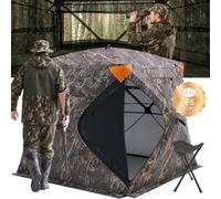 VEVOR Tenda da Caccia, per 4-5 Persone a 270°, Tenda da Caccia Portatile Resiliente, per Caccia al Tacchino e al Cervo con Borsa da Trasporto, Tenda da Caccia Pop Up Rete Trasparente Unidirezionale