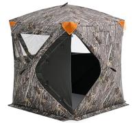 VEVOR Tenda da Caccia Pop Up per 1-2 Persone, Tenda Caccia Pop-Up a 270°, Tenda da Caccia con Borsa Trasporto, Tenda da Caccia Portatile Resiliente, 3 Finestre Orizzontali per Caccia Tacchino Cervo