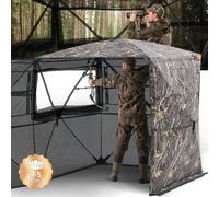 VEVOR Tenda da Caccia, Tenda da Caccia Trasparente per 4 a 5 Persone con Borsa per Il Trasporto, Mimetica Portatile a 360 Gradi, Riparo Nascosto Resistente con Porta e Finestra con Cerniera