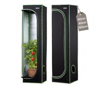 VEVOR Tenda da Coltivazione da Interno 40 x 40 x 160 cm, Tenda da Coltivazione per Piante da Interno, con Finestra, Vassoio da Pavimento, Cerniera, Mylar Riflettente 600D