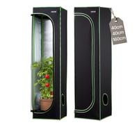 VEVOR Tenda da Coltivazione da Interno 40 x 40 x 160 cm, Tenda da Coltivazione per Piante da Interno, con Finestra, Vassoio da Pavimento, Cerniera, Mylar Riflettente 600D