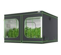 VEVOR Tenda da Coltivazione Idroponica in Oxford 600D Alta Riflettente con Finestra di Osservazione 305x305x203cm, Borsa degli Attrezzi e Vassoio da Pavimento per la Coltivazione di Piante da Interno
