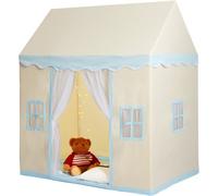 VEVOR Tenda da Gioco per Bambini 1320 x 890 x 1520 mm Tenda per Bambini 1 a 5 Anni, con Tappetino Lampada da Tenda, Finestre per Interni Esterni, Tenda da Gioco per Castello per Ragazzi Ragazze, Beige