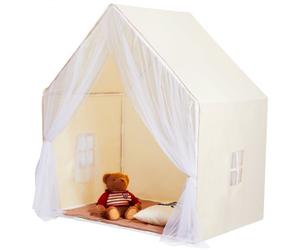 VEVOR Tenda da Gioco per Bambini 1340 x 920 x 1530 mm Tenda per Bambini da 1 a 5 Anni, con Tappetino e Lampada da Tenda, con Finestre per Interni ed Esterni, Tenda Yurta per Ragazzi Ragazze, Beige