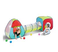VEVOR Tenda da Gioco per Bambini 3 in 1 con Tunnel Neonati Bambini, Casetta da Gioco Pop Up per Interni/Esterni con Borsa per il Trasporto e Cinghie, Multicolore Rosso/Giallo/Blu