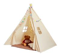 VEVOR Tenda da Gioco per Bambini, Tenda Teepee per Bambini da 1 a 5 Anni, Tenda per Bambini con Tappetino e Palline di Peluche Decorative, con Finestre per Interni ed Esterni