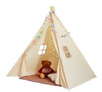 VEVOR Tenda da Gioco per Bambini, Tenda Teepee per Bambini da 1 a 5 Anni, Tenda per Bambini con Tappetino e Palline di Peluche Decorative, con Finestre per Interni ed Esterni