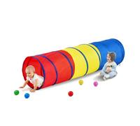 VEVOR Tenda da Gioco per Bambini, Tunnel da Gioco per Neonati Animali Domestici, Regalo Pieghevole Tunnel per Interni ed Esterni Rosso/Giallo/Blu Multicolor