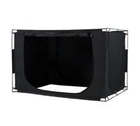 VEVOR Tenda da Letto Traspirante 70% 3 Porte Oscurante Pali in Fibra 9,3 mm