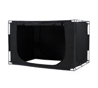 VEVOR Tenda da Letto Traspirante 70% 3 Porte Oscurante Pali in Fibra 9,3 mm
