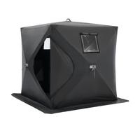 VEVOR Tenda da Pesca sul Ghiaccio 1,5 x 1,5 x 1,65 m Rifugio Portatile per Pesca sul Ghiaccio per 1-2 Persone, Tessuto Oxford 300D Impermeabile, Ancore, Corde, Borsa per Trasporto, per Pesca Invernale