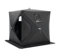VEVOR Tenda da Pesca sul Ghiaccio 1,5 x 1,5 x 1,65 m Rifugio Portatile per Pesca sul Ghiaccio per 1-2 Persone, Tessuto Oxford 300D Impermeabile, Ancore, Corde, Borsa per Trasporto, per Pesca Invernale