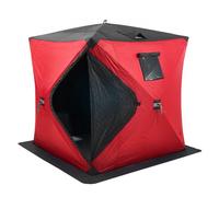 VEVOR Tenda da Pesca sul Ghiaccio 1,8 x 1,8 x 2 m Rifugio Portatile per Pesca sul Ghiaccio per 3-4 Persone, Isolamento Termico, Tessuto Oxford con Ancore, Corde, Borsa Trasporto, per Pesca Invernale