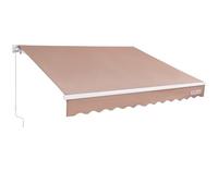 VEVOR Tenda da Sole Retrattile 4 x 2,4 m, Tenda da Sole Manuale per Balcone Cortile Giardino 40°-90° Frangivento Anti Raggi UV, Tenda Parasole Frangivista RetrattileTerrazza Balcone Giardino Cortile