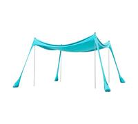 VEVOR Tenda da Spiaggia Parasole Portatile Riparo da Sole Protezione Solare UPF 50+ Capienza ca. 4-7 Persone, Tenda Parasole da Spiaggia con Pali di Supporto, Gite Campeggio Viaggio, Verde