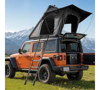 VEVOR Tenda da Tetto per Auto per Campeggio Viaggio Capienza ca. 2-3 Persone, Tenda Sopra Auto Telaio in Alluminio con Illuminazione LED Finestra Scala Carico 150 kg, Impermeabile per Jeep SUP