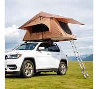 Tenda da tetto VEVOR con tenda da auto a guscio duro per 2-3 persone, tenda da tetto a guscio duro pieghevole con scala telescopica (capacità di carico 150 kg) materasso, in tessuto Oxford impermeabil