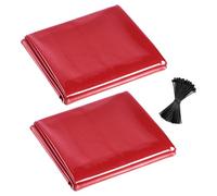 VEVOR Tenda di Protezione per Saldatura 1740 x 2340 mm 2 pezzi Tenda per Schermo di Saldatura, Schermo Protettivo di Sicurezza in Vinile Ignifugo con Protezione UV Fori per Appendere, Rosso