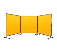 VEVOR Tenda di protezione per saldatura a 3 pannelli 1,8x1,8m gialla