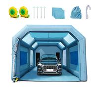 VEVOR Tenda di Verniciatura a Spruzzo Gonfiabile per Auto Moto SUV 2 Ventilatori 750W 480W Sistema di Filtrazione Filtro 3 Strati 6 Finestre d'Aerazione, Tenda Cabina per Verniciatura 7 x 4 x 2,75 m
