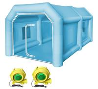 VEVOR Tenda Gonfiabile per Cabina di Verniciatura, Tenda Gonfiabile per Cabina di Verniciatura 750W + 350W Cabina di Verniciatura per Auto Tessuto Oxford 210D 4 x 2,5 x 2,2 m Garage per Auto