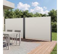 VEVOR Tenda Laterale Retrattile 180 x 600 cm da Esterno, Paravento a Rullo con Tessuto in Poliestere, Impermeabile Parasole Divisorio per Privacy Colore Beige, per Giardino Balcone Piscina Terrazza
