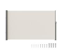 VEVOR Tenda Laterale Retrattile, Schermo Privacy Esterno Giardino Balcone Terrazza 180x300 cm, Frangivista Retrattile Poliestere 180g Impermeabile, UV30+ Paravento Divisorio per Cortile Balcone Beige