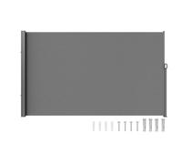 VEVOR Tenda Laterale Retrattile, Schermo Privacy Esterno Giardino Balcone Terrazza 180x350 cm, Frangivista Retrattile Poliestere 180g Impermeabile, UV30+ Paravento Divisorio per Cortile Balcone Grigio