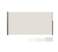 VEVOR Tenda Laterale Retrattile, Schermo Privacy Esterno Giardino Balcone Terrazza 180x350 cm, Frangivista Retrattile Poliestere 180g Impermeabile, UV30+ Paravento Divisorio per Cortile Balcone Beige