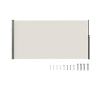 VEVOR Tenda Laterale Retrattile, Schermo Privacy Esterno Giardino Balcone Terrazza 180x350 cm, Frangivista Retrattile Poliestere 180g Impermeabile, UV30+ Paravento Divisorio per Cortile Balcone Beige