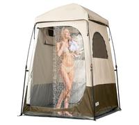VEVOR Tenda Mobile da Spiaggia per Esterno Pieghevole da 1450 x 1450 x 2150 mm, Spogliatoio con Picchetti, Corde, Borsa per il Trasporto e Traversa, Tessuto Oxford 210D con Rivestimento Argentato