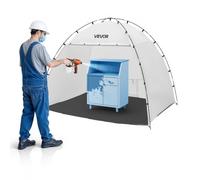 VEVOR Tenda per Cabina di Verniciatura a Spruzzo Portatile Area Lavoro 233x172x190 cm, Tenda per Verniciatura a Spruzzo Cabina Impermeabile e Pieghevole con Pavimento Integrato Porta Avvolgibile