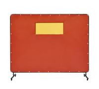 VEVOR Tenda per Saldatura 1,8 x 2,4 m Tenda di Protezione per Saldatura in Vinile Ignifugo, Parete di Protezione per Saldatura con 4 Ruote Girevoli Coperta per Saldatura con Protezione UV Colore Rosso