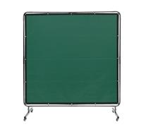 VEVOR Tenda per Saldatura 1,8x1,8m Tenda di Protezione per Saldatura in Vinile Ignifugo, Parete di Protezione per Saldatura con 4 Ruote Girevoli Coperta per Saldatura con Protezione UV Colore Verde