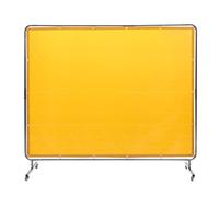 VEVOR Tenda per Saldatura 1,8x2,4m Tenda di Protezione per Saldatura in Vinile Ignifugo, Parete di Protezione per Saldatura con 4 Ruote Girevoli Coperta per Saldatura con Protezione UV Colore Giallo