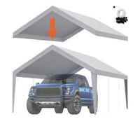 VEVOR Tenda Sostitutiva per Posto Auto Coperto 4x6m, Telo per Tenda da Garage, Impermeabile e Protetto dai Raggi UV (Solo Copertura Superiore, Telaio Non Incluso)