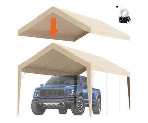 VEVOR Tendalino sostitutivo per posto auto coperto 10x20ft, Telo per Tenda Garage, Impermeabile e Protetto dai Raggi UV (Solo Copertura Superiore, Telaio Non Incluso)
